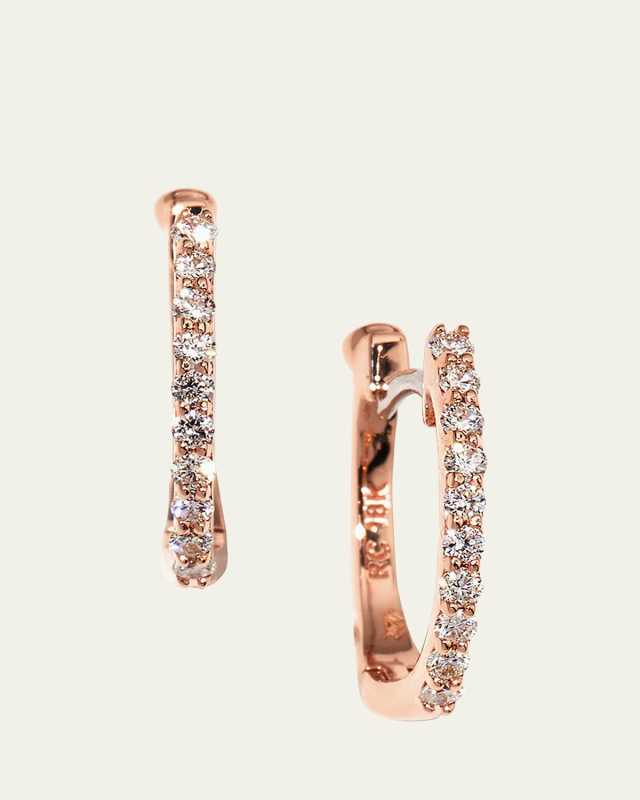 Pave Diamond Horseshoe Earrings